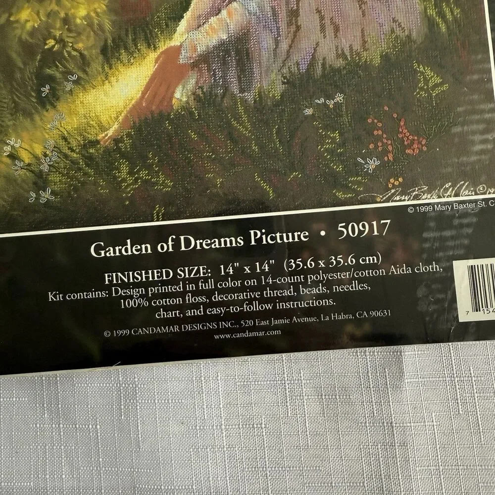 GARDEN OF DREAMS PICTURE FAIRY EMBELLISHED CROSS STITCH KIT FULL COLOR NEW